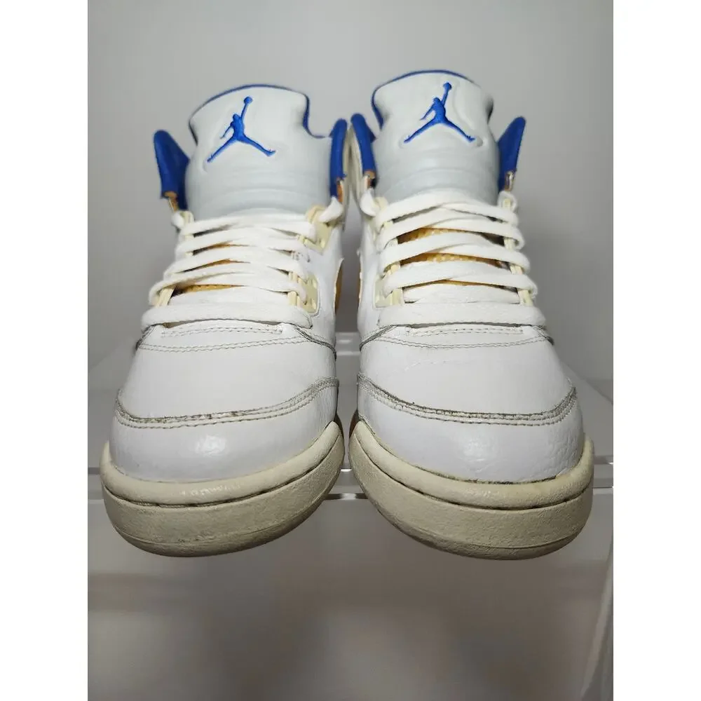 Air Jordan Boys 5 Retro Stealth Sneakers Kicks Sport Royal White Leather Size 6Y
